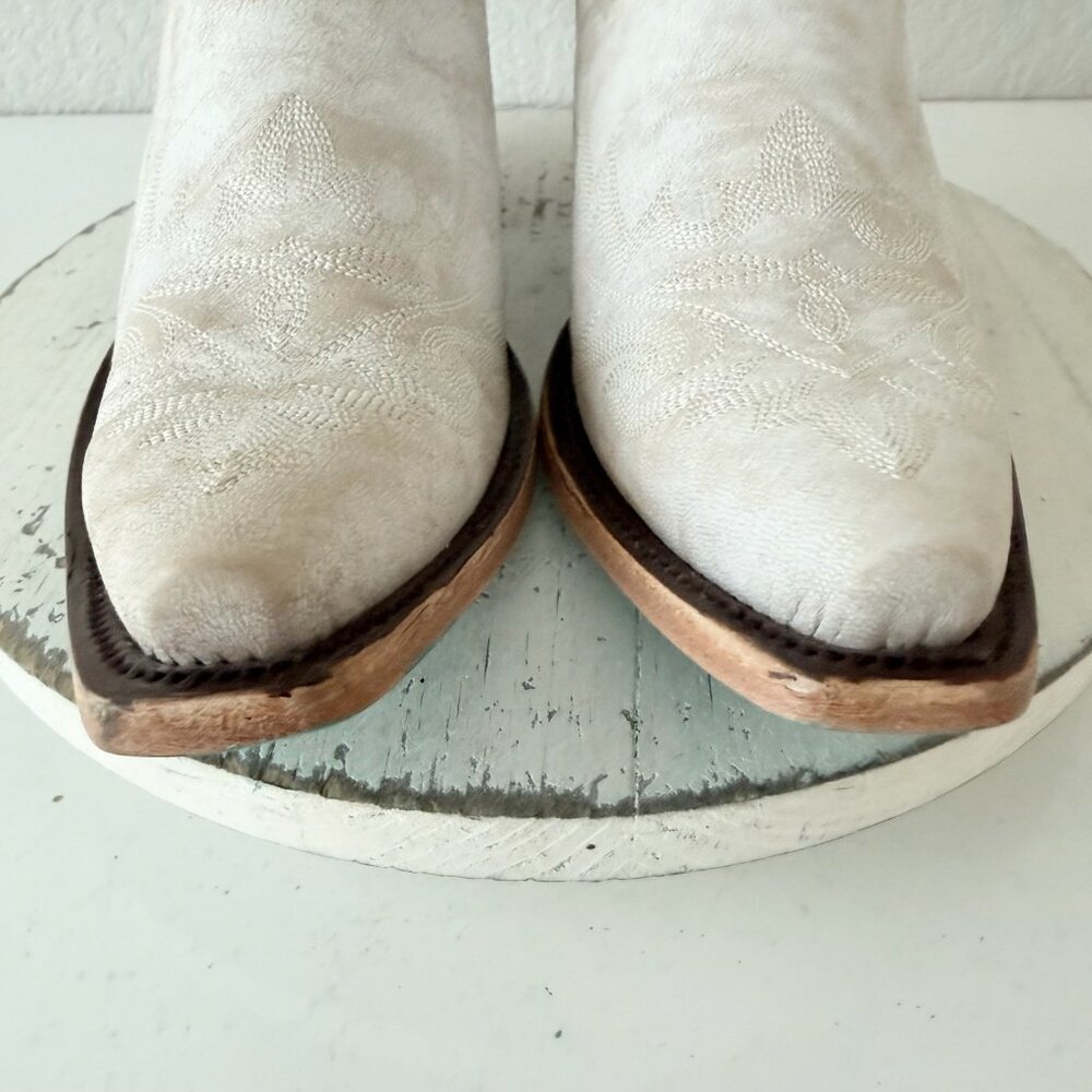 Lane Boots LEXINGTON White Cowboy Boots Womens Western Cowgirl Tall Snip Toe 10 - Picture 7 of 13
